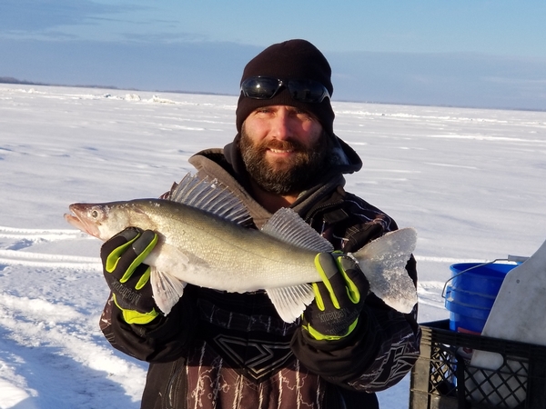 Ice fishing walleyes has begun